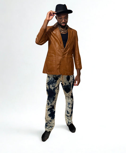 Voza Reworked Bleached & Distressed Jeans – Size 34x32