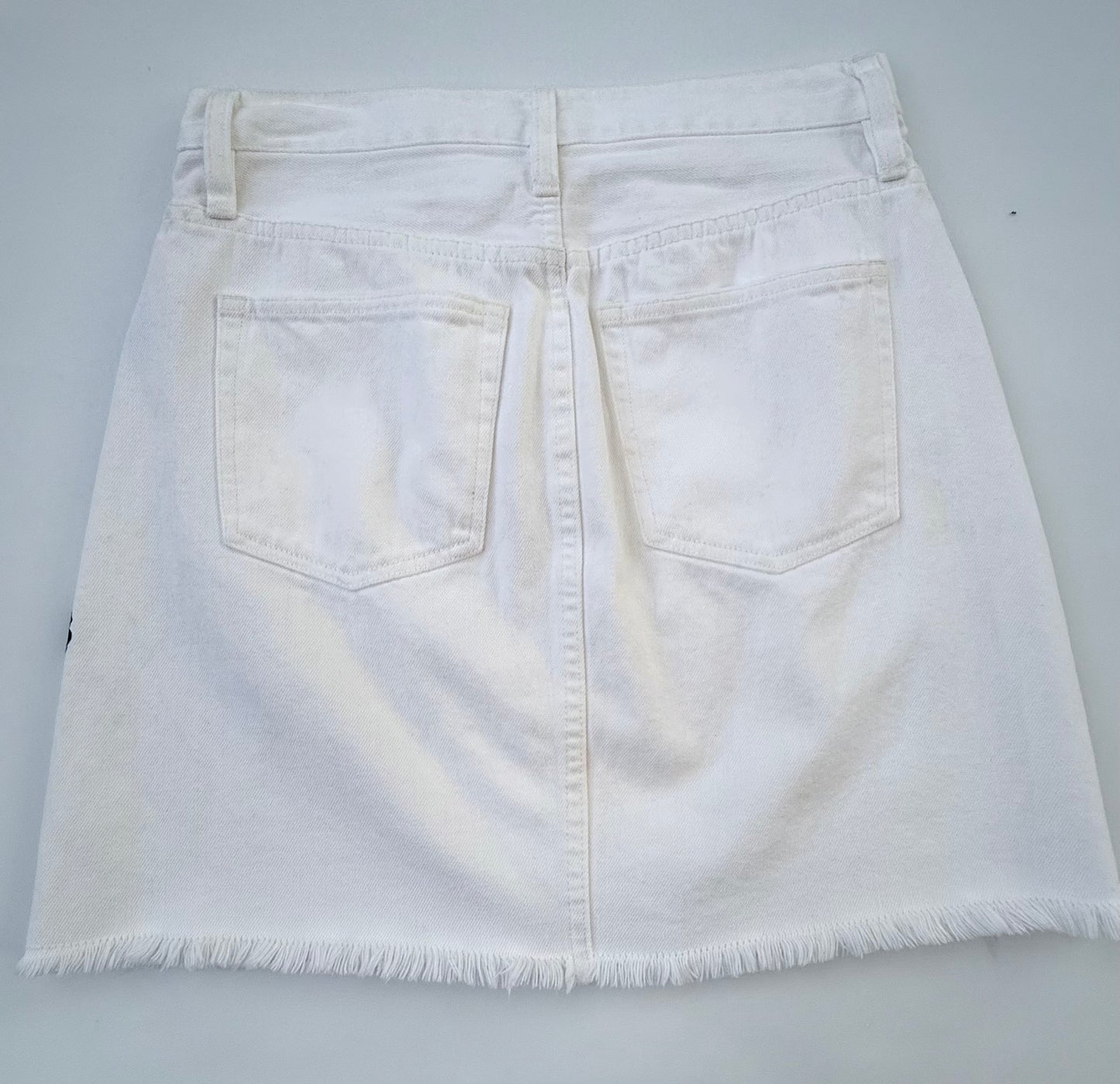 Voza Crown Collection White Denim Mini Skirt (S)