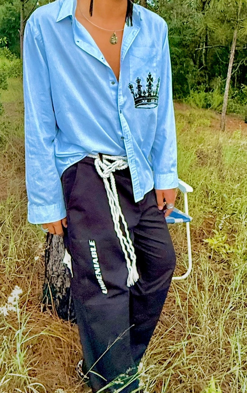 Oversized Black Utility Pants – Undeniable Collection (Size 42x32)