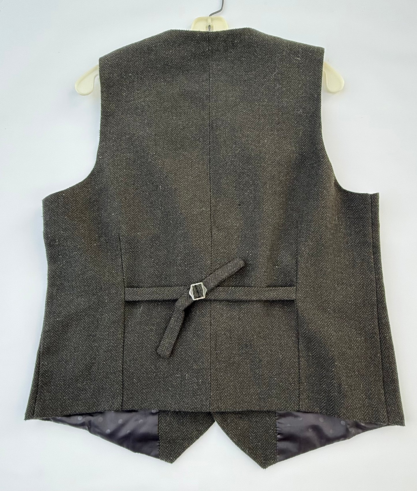 Wool Blend Crown Vest – Crown Collection (Size Large, Satin-Lined)