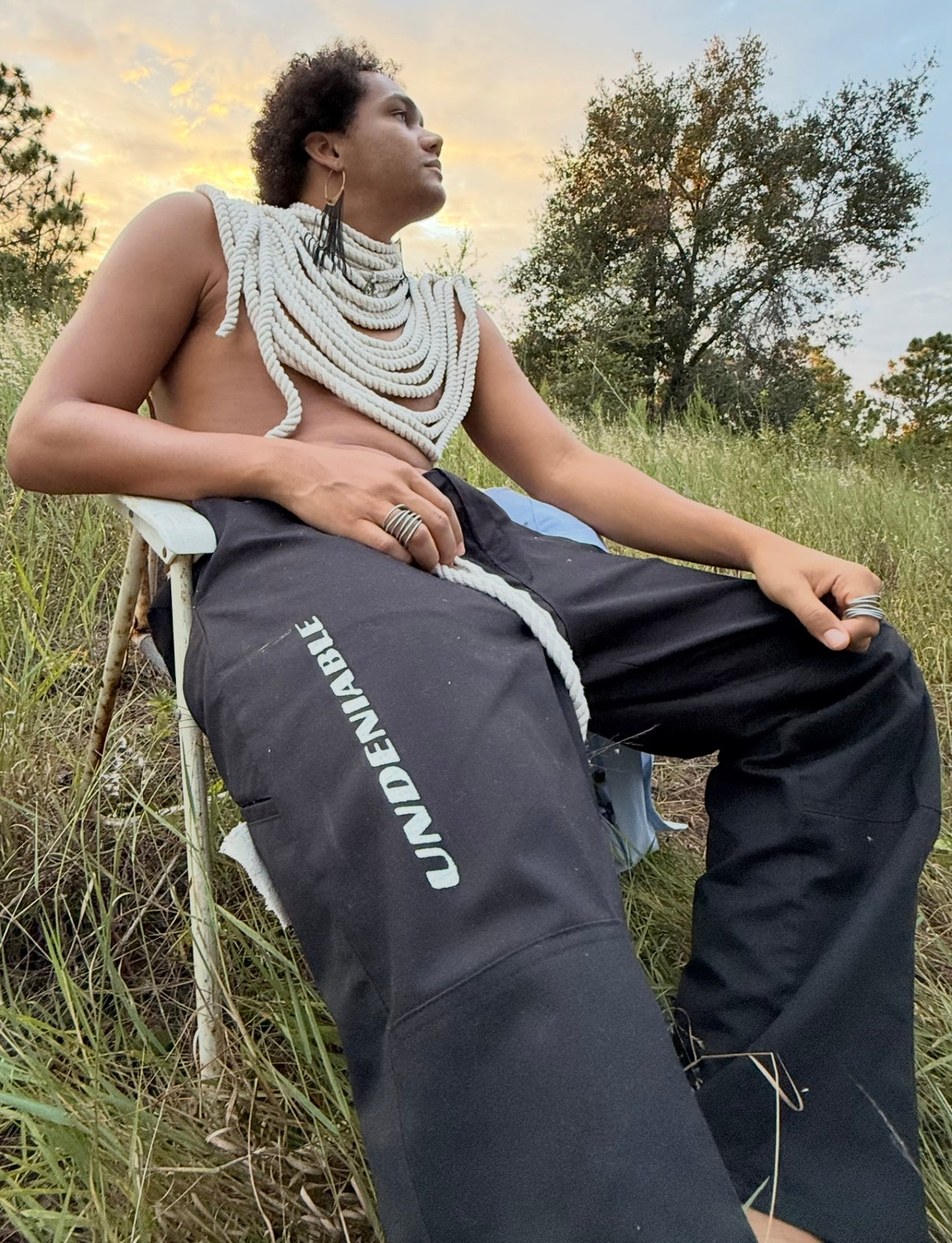 Oversized Black Utility Pants – Undeniable Collection (Size 42x32)