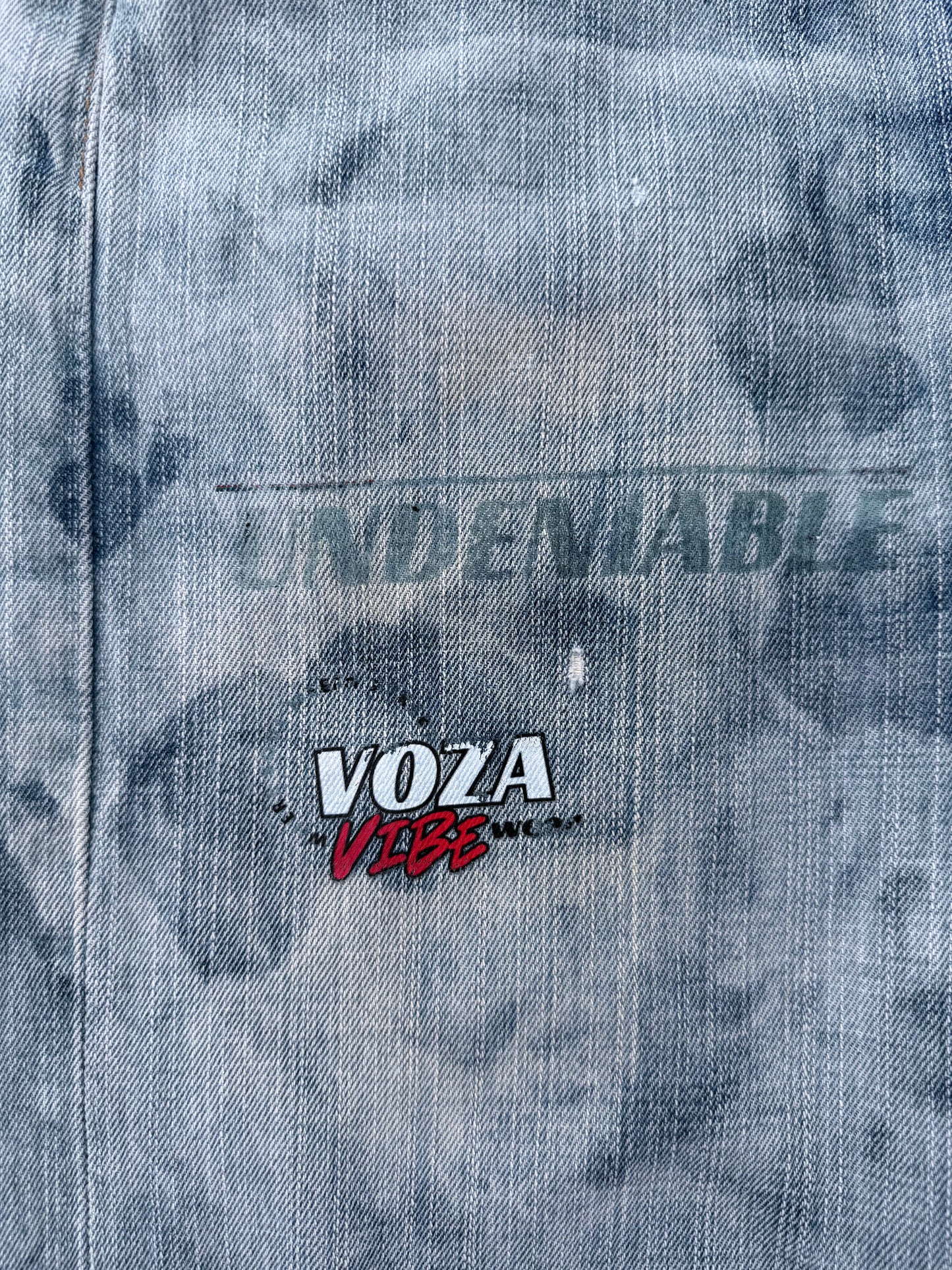 Voza Reworked “Undeniable” Bleached & Distressed Jeans – Size 36x30