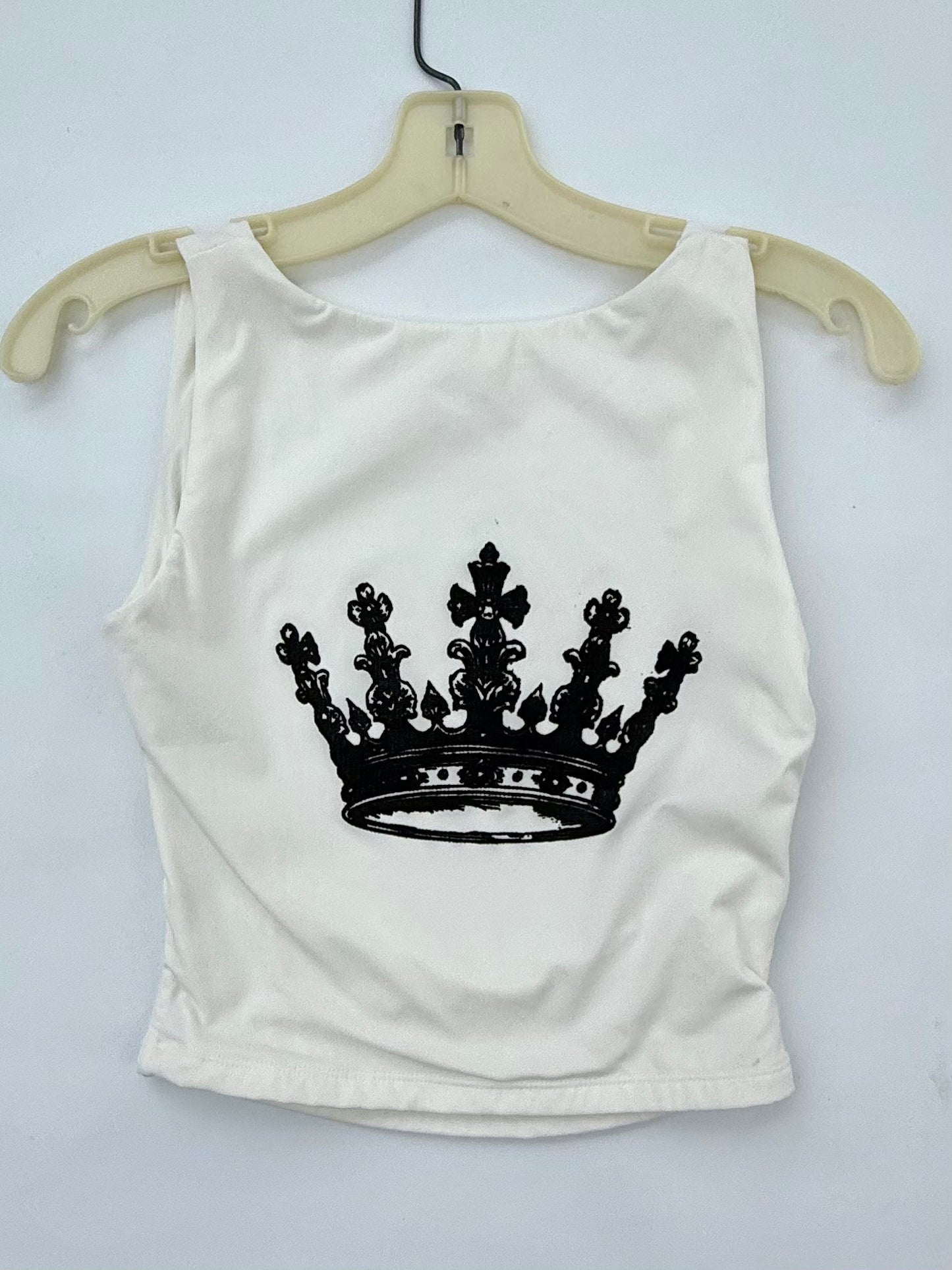 Crown Collection White Backless Tank Top – Size Small