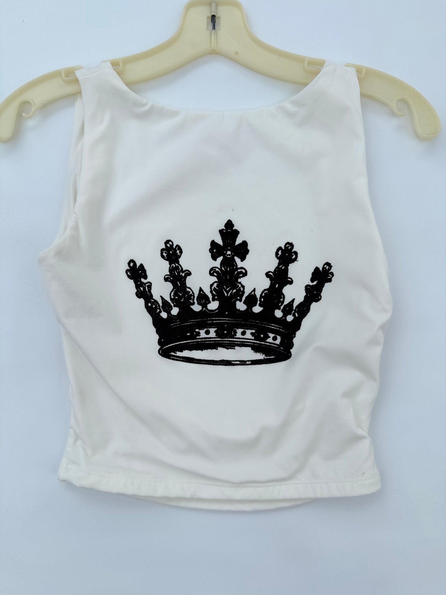 Crown Collection White Backless Tank Top – Size Small