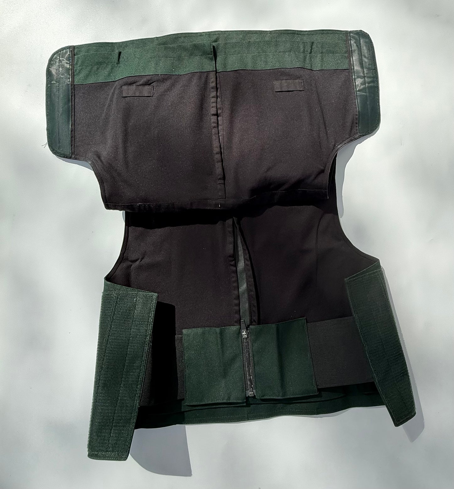 Forest Green Statement Vest – Frequency of Love Collection (Size Large, Reworked)