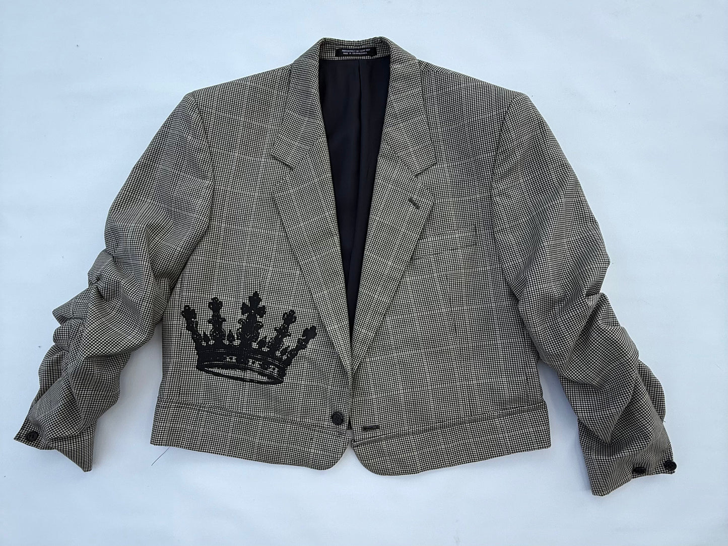 Unisex Cropped Blazer – Crown Collection (Reworked, Size Large)