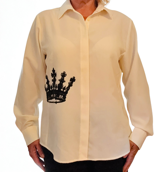 Butter Yellow Crown Blouse – Voza Reworked | Crown Collection