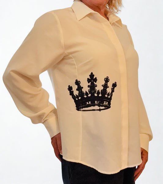 Butter Yellow Crown Blouse – Voza Reworked | Crown Collection