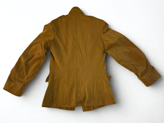 1940s Reworked Army Wool Coat with Floral Satin Lining – Voza Reworked