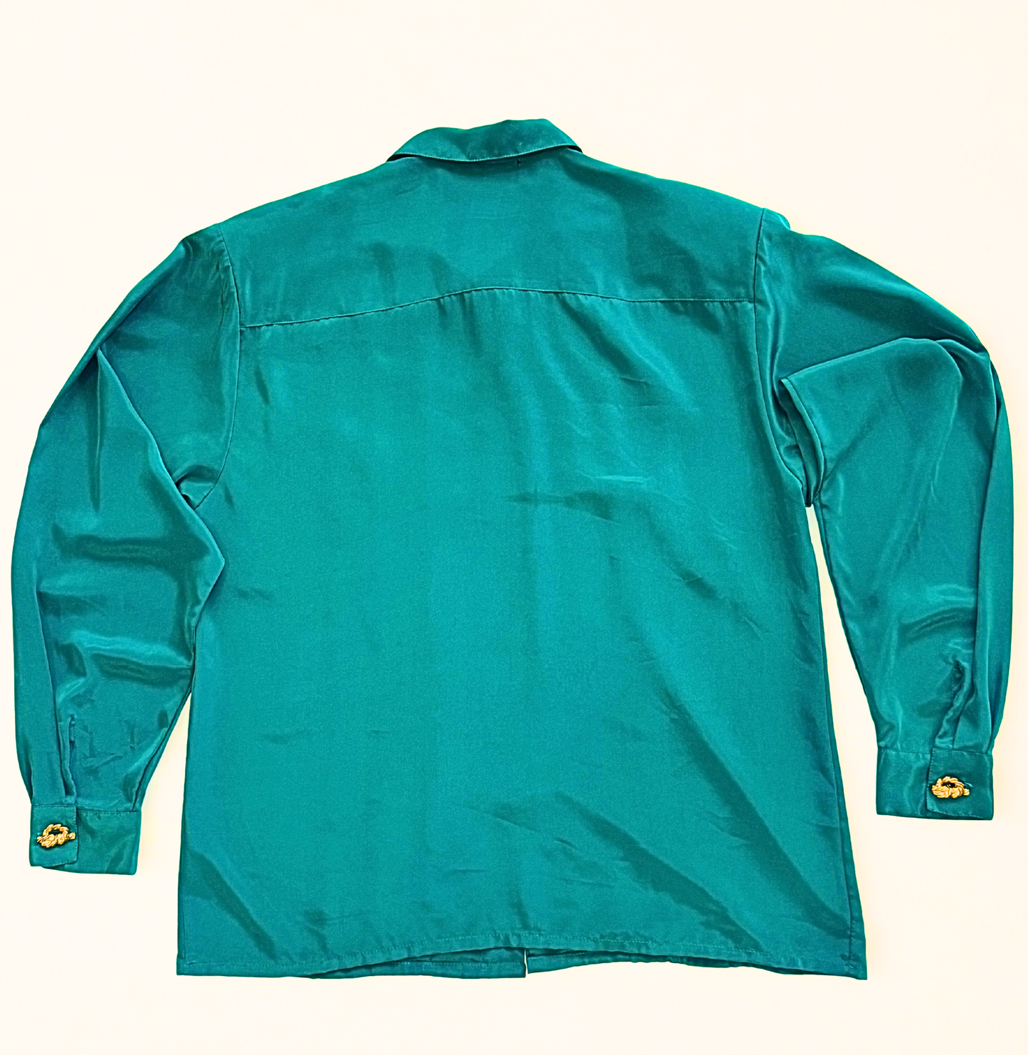 Crown Collection One-of-a-Kind Teal Reworked Dress Shirt – Women’s Medium