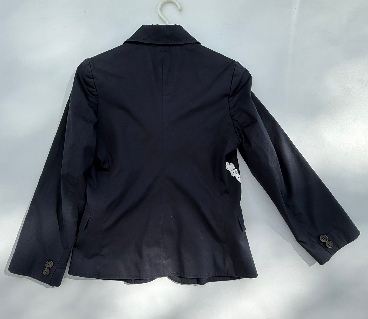 Crown Collection Women’s Navy Blue Cotton Blazer – Size Small