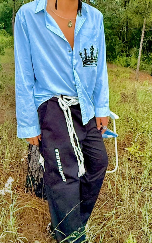 Oversized Black Utility Pants – Undeniable Collection (Size 42x32)