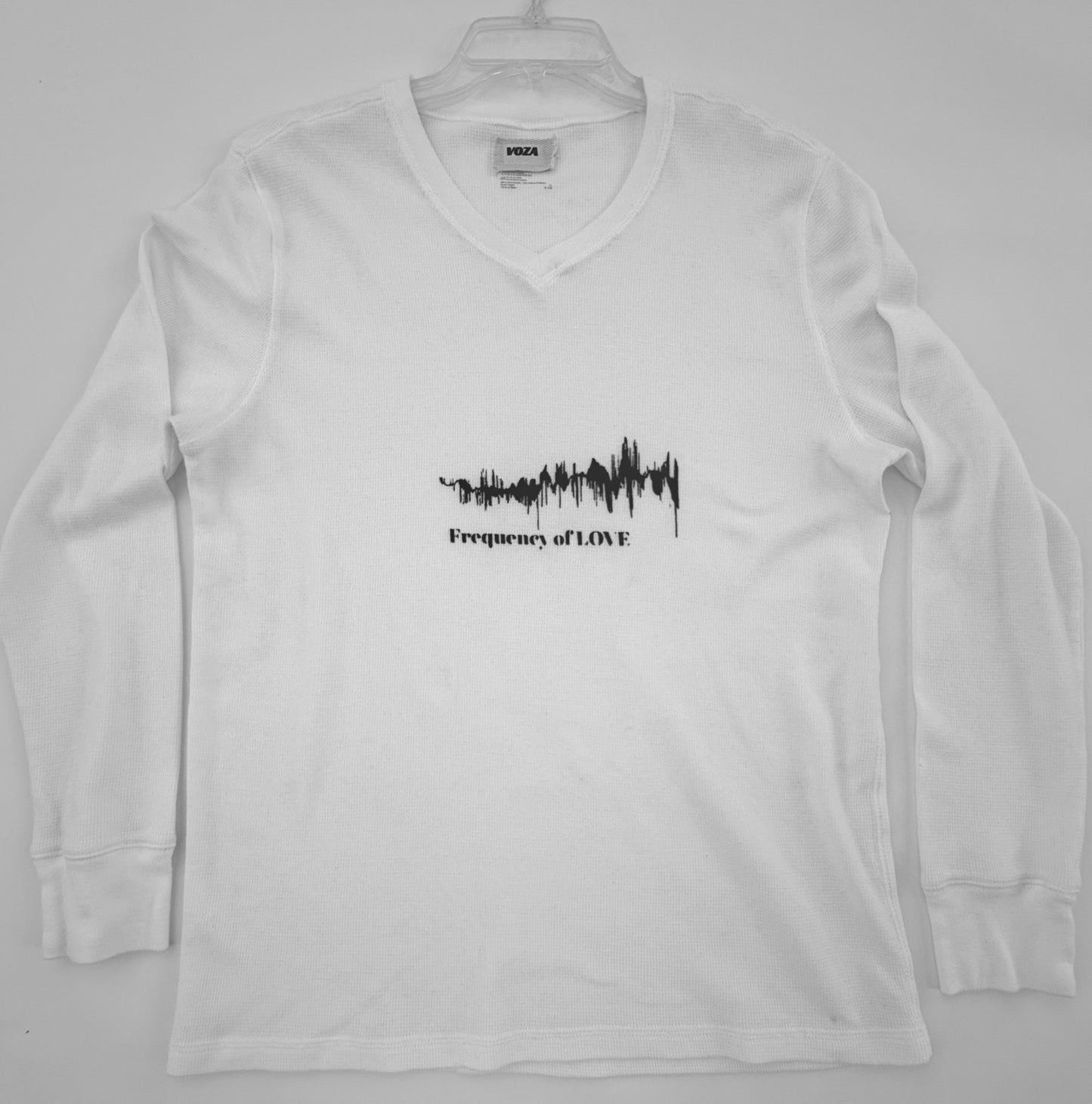Voza Frequency of Love V-Neck Thermal Long Sleeve – White (L)