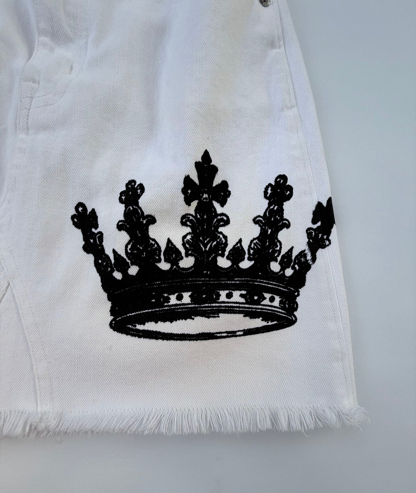 Voza Crown Collection White Denim Mini Skirt (S)