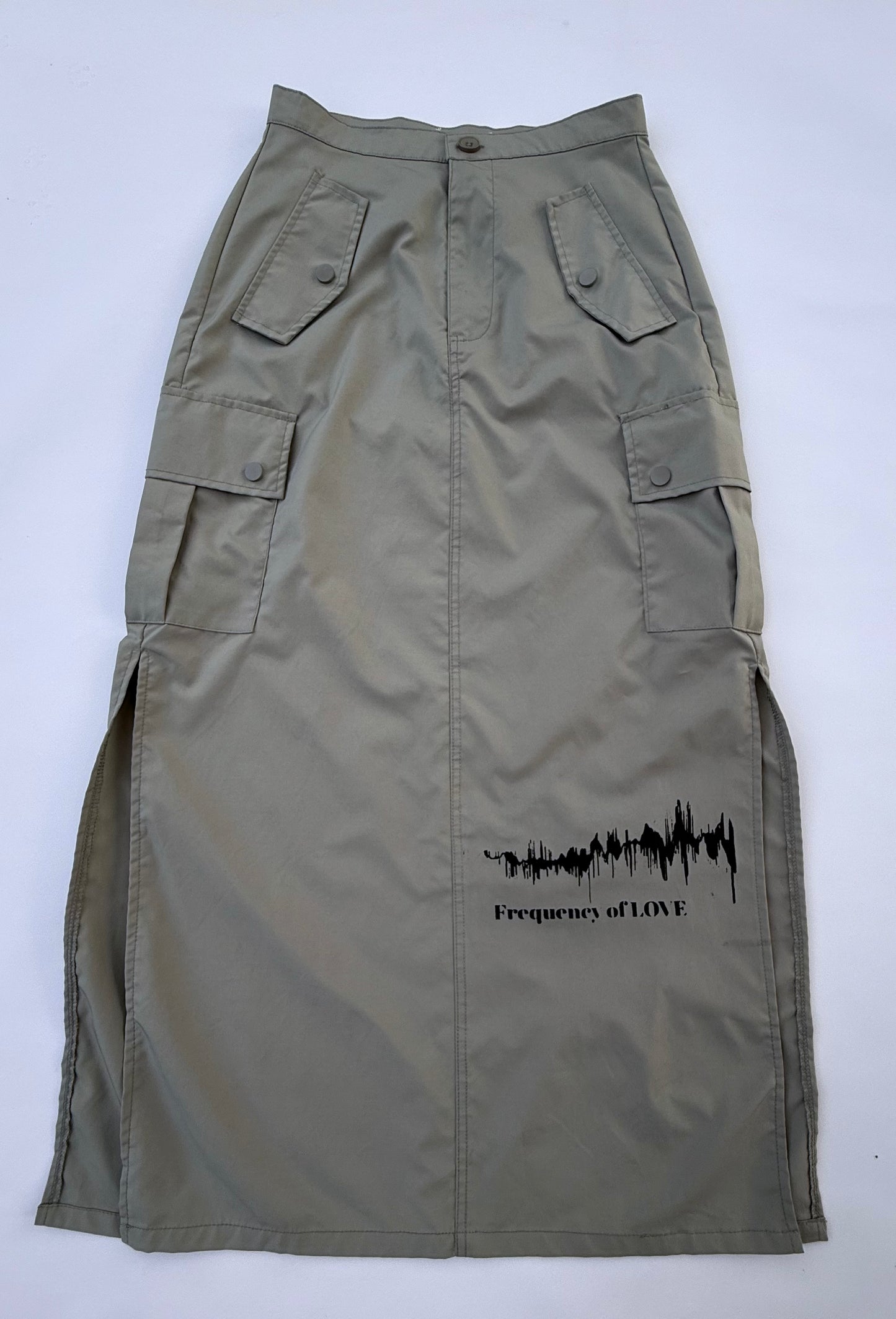 Voza Reworked Cargo Long Skirt – Forest Green (XS)