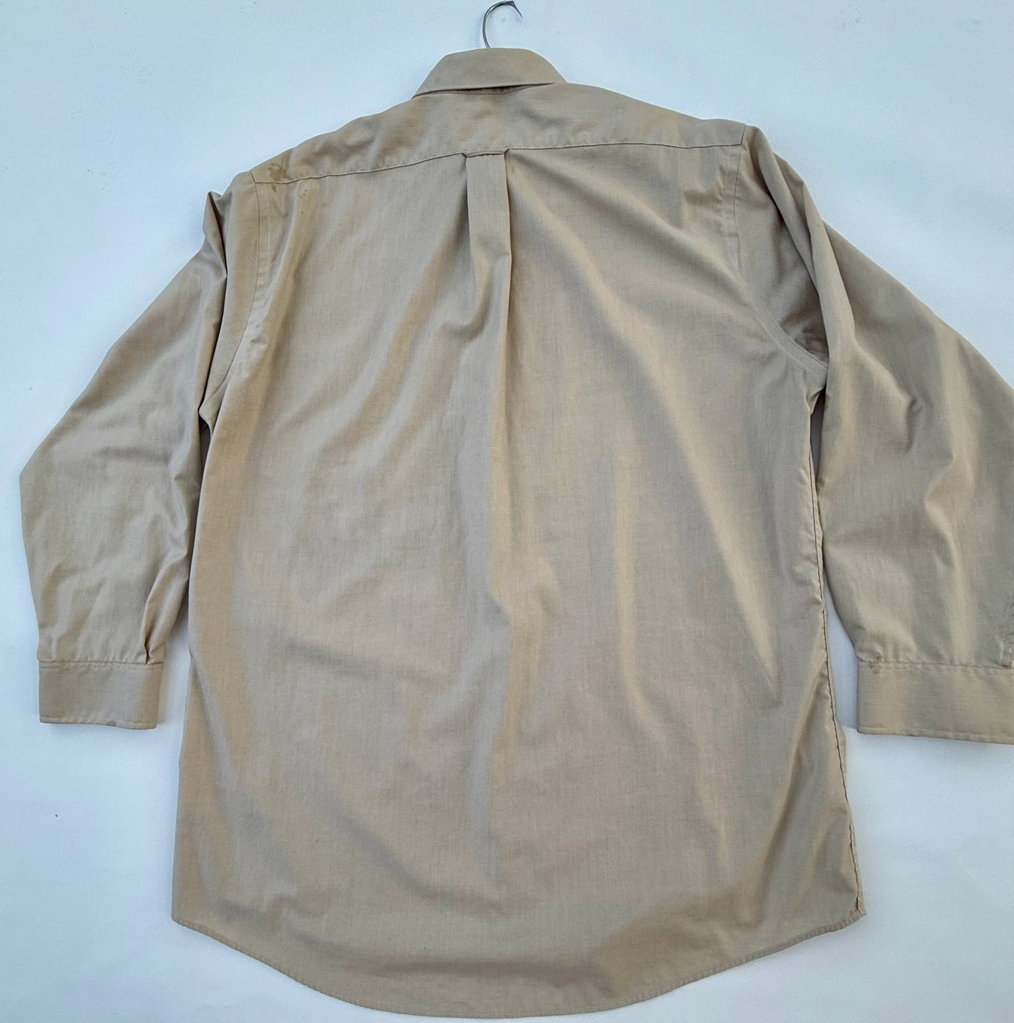 Voza Crown Collection Long Sleeve Button-Down – Beige (XL)