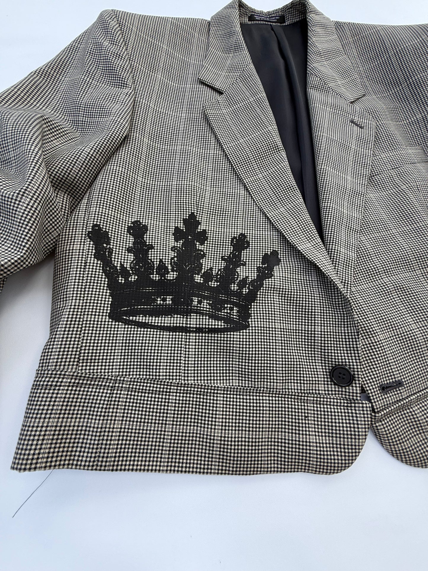 Unisex Cropped Blazer – Crown Collection (Reworked, Size Large)